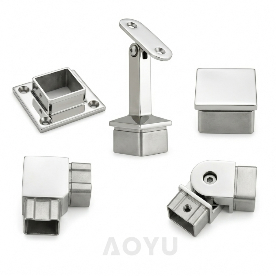 Stainless Steel Handrail Tube Connector for Glass Railing Top Rail System