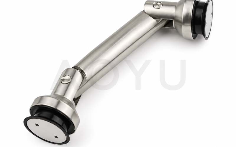 Stainless Steel Adjustable Glass to Glass Connector 180 Degree Swivel Glass Fitting for 10-16mm Glass