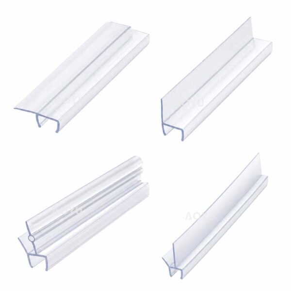 Shower Door Seal Strip PVC Glass Door Seal for Shower Enclosure 8-12mm Glass