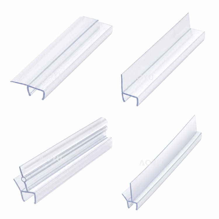 Shower Door Seal Strip PVC Glass Door Seal for Shower Enclosure 8-12mm Glass