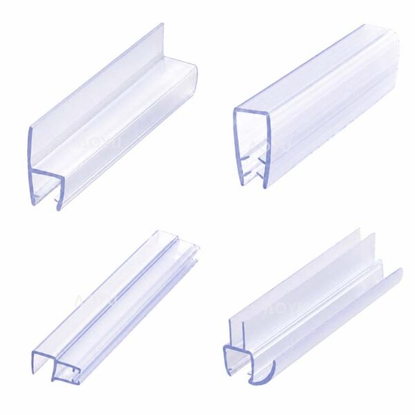 Flexible Shower Door Seal Strip with Gasket PVC Seal for 8-12mm Glass Door