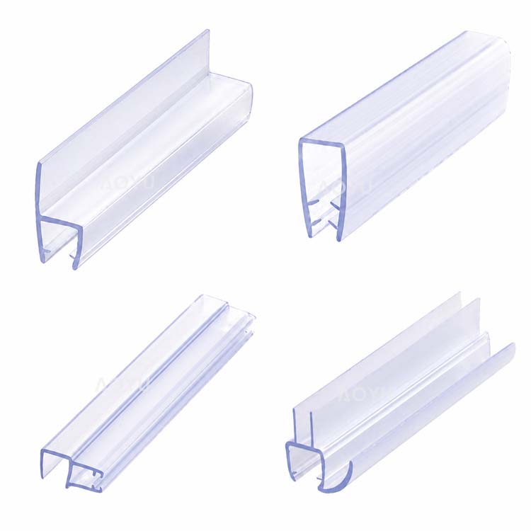 Flexible Shower Door Seal Strip with Gasket PVC Seal for 8-12mm Glass Door