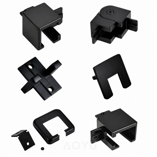Aluminum Tube Connector and End Cap for Glass Railing Handrail System Top Rail Fittings