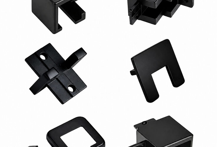 Aluminum Tube Connector and End Cap for Glass Railing Handrail System Top Rail Fittings