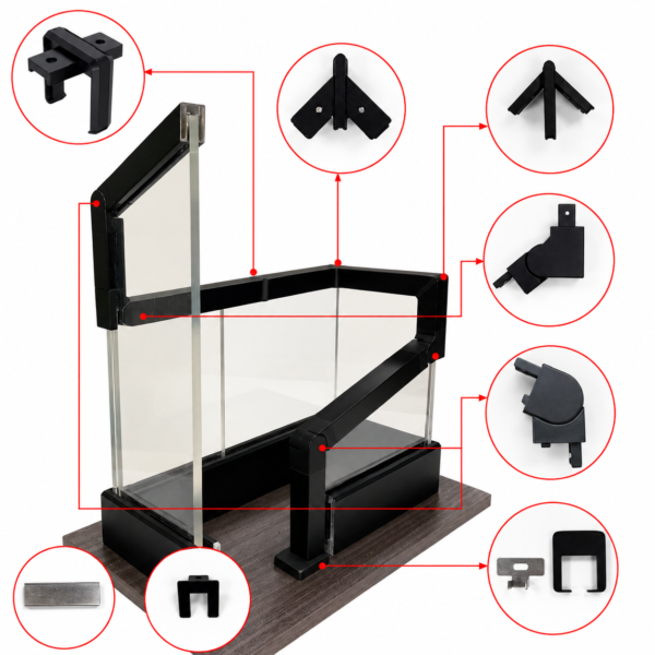 Powder Coated Aluminum U Channel Glass Railing System | AOYU