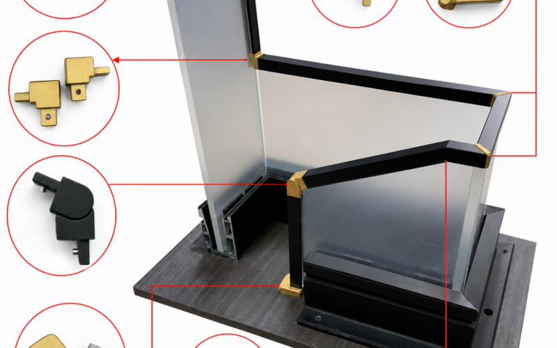 Aluminum U Channel Frameless Glass Stair Handrail | AOYU