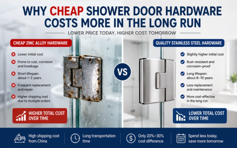 Why Cheap Shower Door Hardware Can Cost You More Over Time