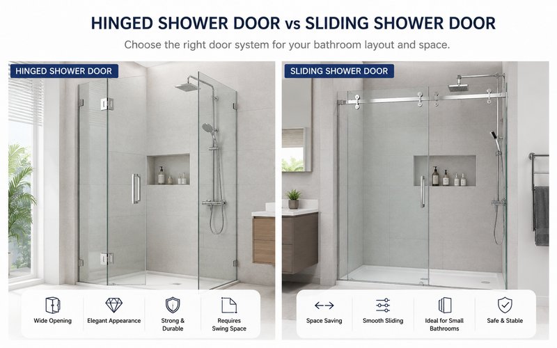 Hinged vs Sliding Shower Door