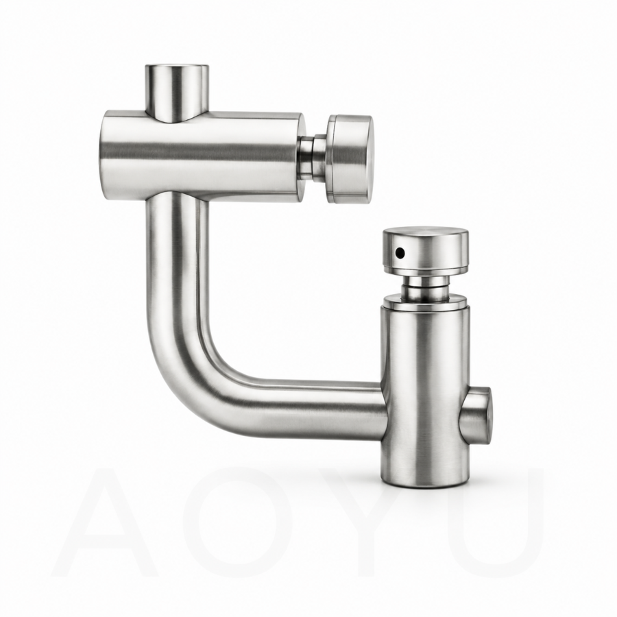 90° Glass-to-Glass Connector for 2 Fixed Glass Panels