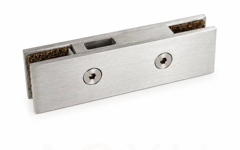 AISI 304 Stainless Steel Bottom Door Patch Fitting for Glass Doors