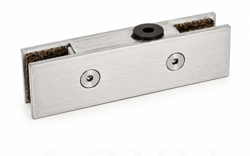 AISI 304 Stainless Steel Top Door Patch Fitting for Glass Doors