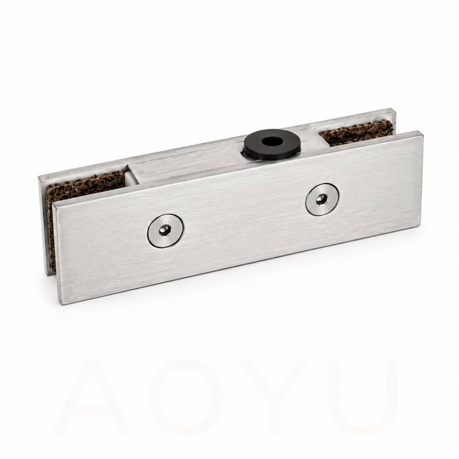 AISI 304 Stainless Steel Top Door Patch Fitting for Glass Doors