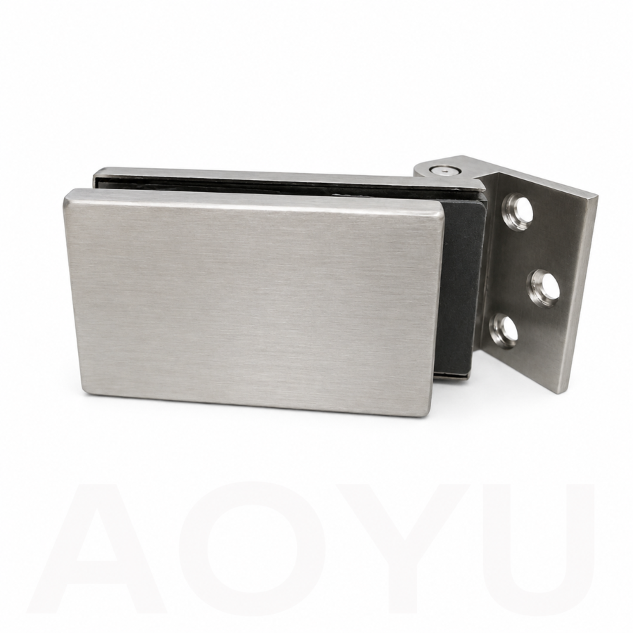 Square Aluminum Glass Door Hinge for Frameless Doors