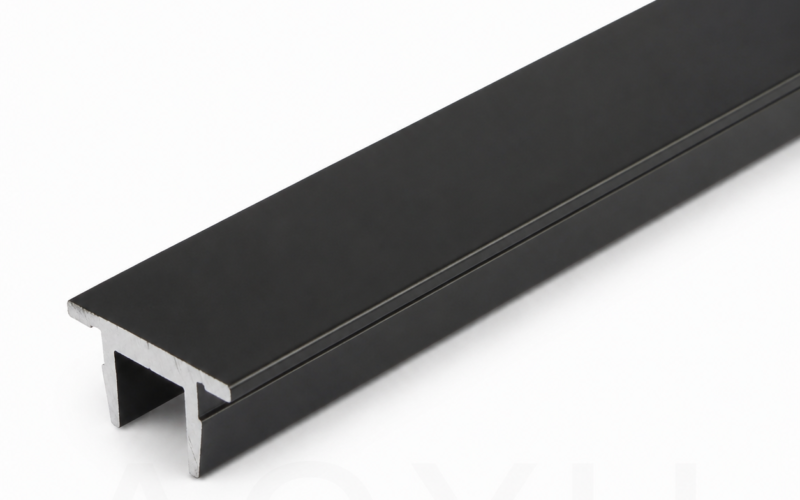 Aluminum Floor U-Channel Profile for Glass Doors