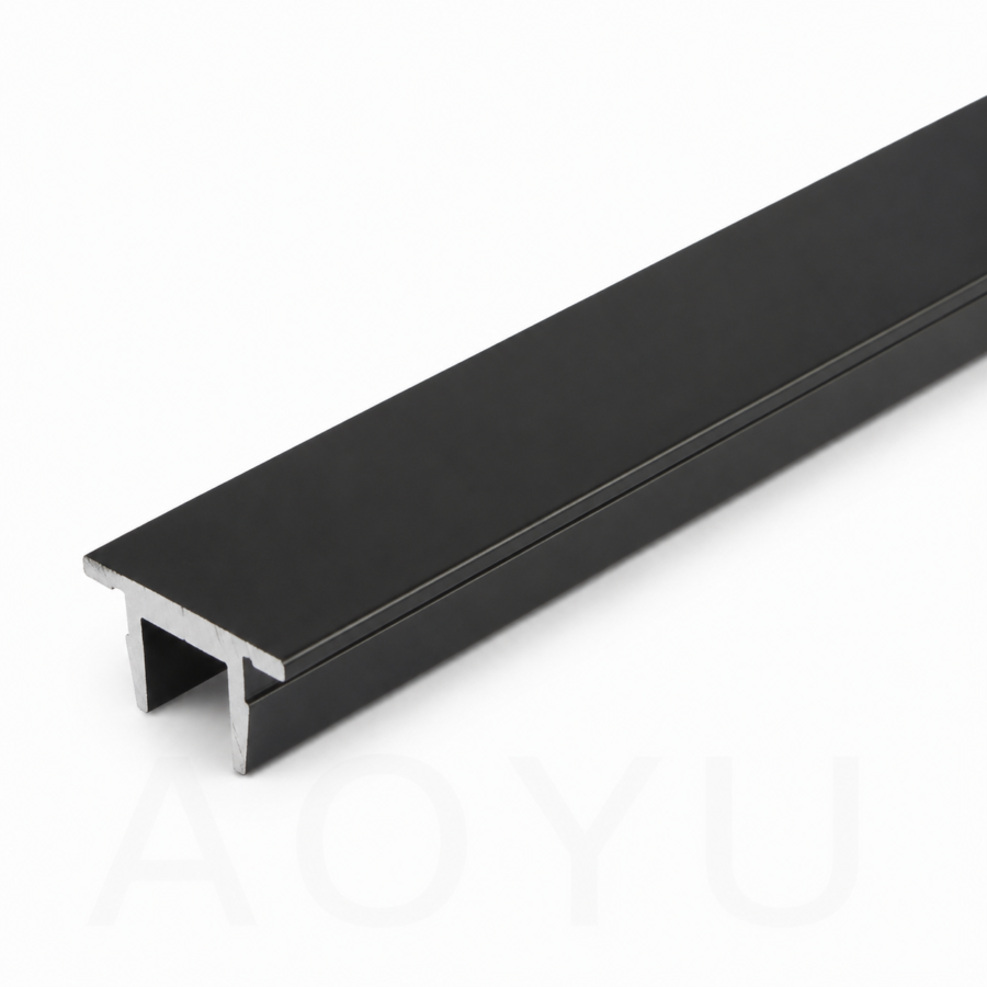 Aluminum Floor U-Channel Profile for Glass Doors