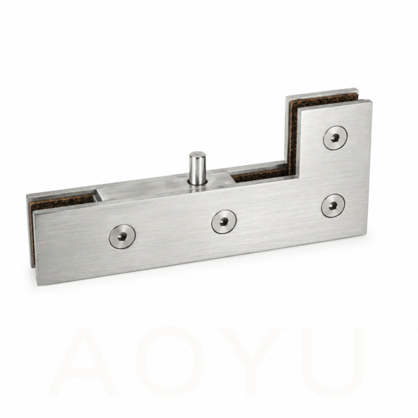 Coverless Solid-Cast Overpanel Pivot Patch Fitting for Glass Doors