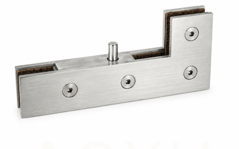 Coverless Solid-Cast Overpanel Pivot Patch Fitting for Glass Doors
