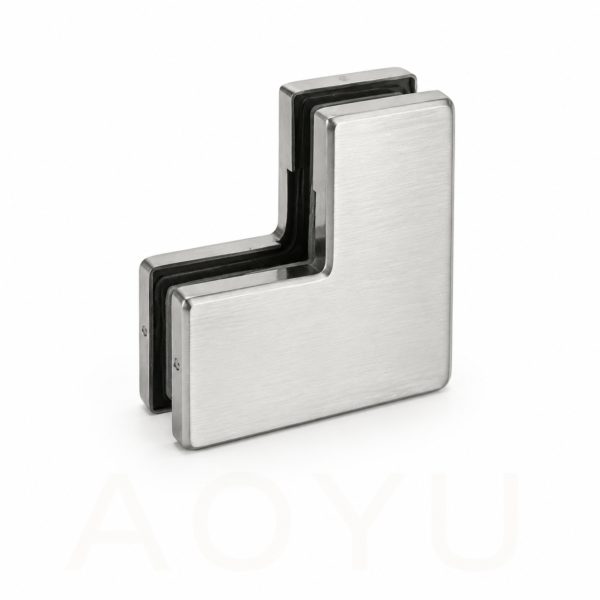 Small L-Shaped Overpanel & Sidelite Patch Connector for Glass Doors