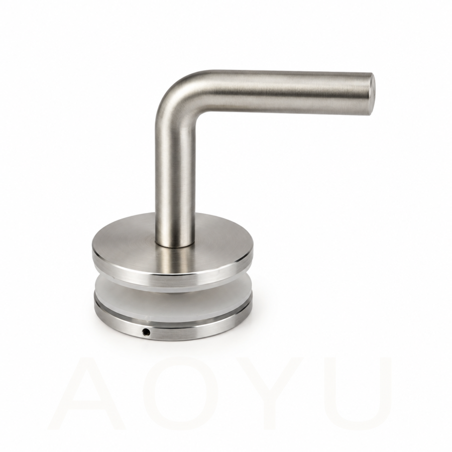 Stainless Steel Glass-Mounted Handrail Support Bracket