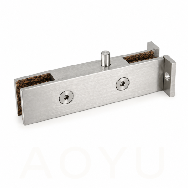 Stainless Steel Overpanel Pivot Patch Fitting with Fixing Plate