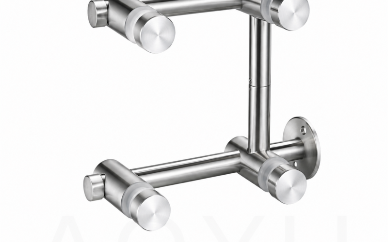 Stainless Steel Top Swivel Fixed Glass Connector for Tempered Glass