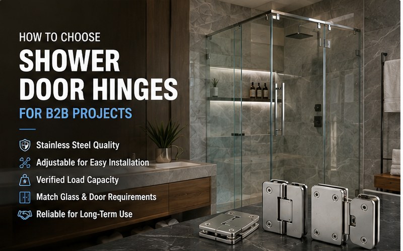 How to Choose Shower Door Hinges for B2B Projects: Stainless Steel, Adjustment & Load Capacity