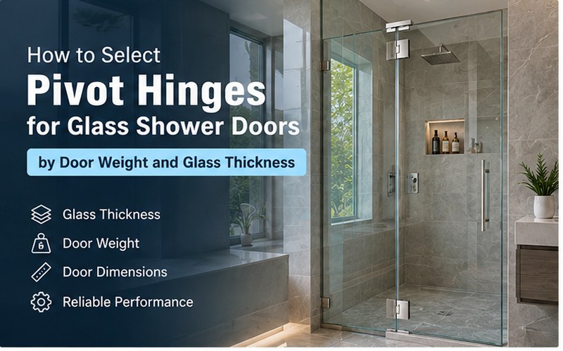 How to Select Pivot Hinges for Glass Shower Doors by Door Weight and Glass Thickness