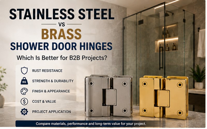 Stainless Steel Shower Door Hinges vs Brass Hinges: Which Is Better for B2B Projects?