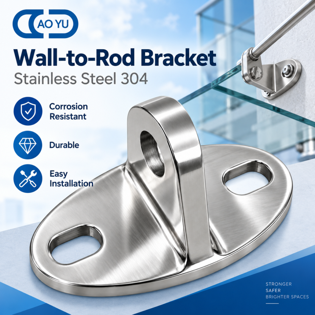 AISI 304 glass canopy wall mount