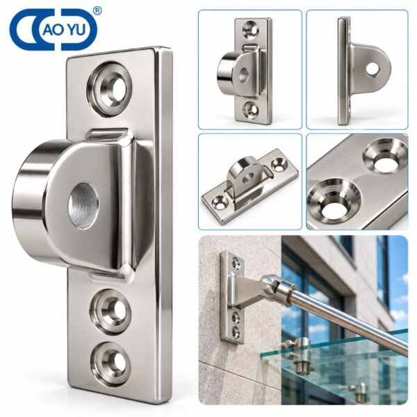 AISI 304 Glass Canopy Tension Rod Wall Fixing Bracket