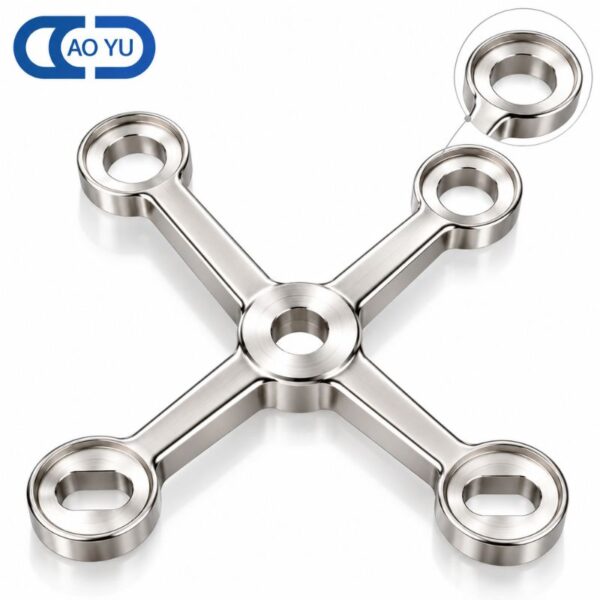 AISI 304 X-Type Four Arm Spider Fitting 200mm for Glass Facades